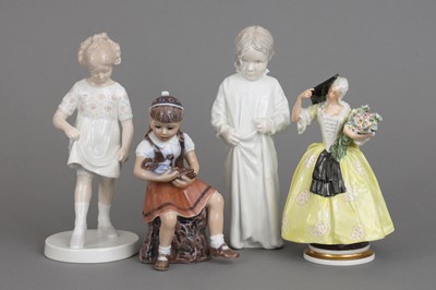 Lot 969 - 4 BING & GRÖNDAHL und DAHL JENSEN Porzellanfiguren