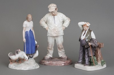 Lot 970 - 3 BING & GRÖNDAHL Porzellanfiguren