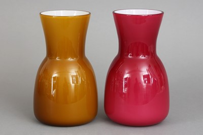 Lot 1073 - 2 VENINI (Murano) Glasvasen