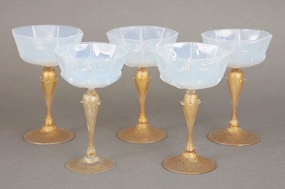 Lot 1015 - 5 wohl SALVIATI (Murano) Champagnerschalen