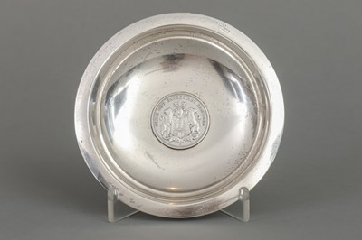 Lot 565 - Silber Münzschale mit 3-Mark Münze der Stadt Hamburg