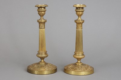 Paar Bronze Leuchter des Empire