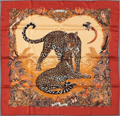 Lot 1236 - HERMÈS Seidentuch "Jungle Love"