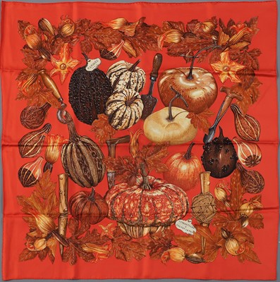 Lot 1230 - HERMÈS Seidentuch "Citrouilles & Coloquintes"