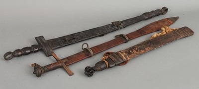 3 nordafrikanisch/arabische Schwerter der Tuareg