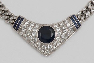 Lot 621 - Collier mit Diamanten und Saphiren