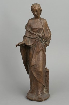 Lot 1565 - HEINRICH FRIEDRICH MOSHAGE (1896-1968) Bronzefigur "Heilige Barbara"