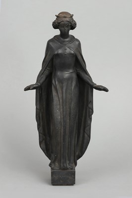 Lot 1566 - HEINRICH FRIEDRICH MOSHAGE (1896-1968) Eisenfigur "Heilige Barbara"