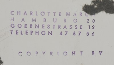 CHARLOTTE MARCH (1930 Essen - 2005 Hamburg)