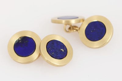 Lot 599 - Paar Manschettenknöpfe mit Lapislazuli