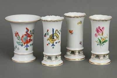 Lot 730 - 4 MEISSEN Porzellanvasen