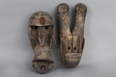 Lot 1217 - 2 afrikanische Tanzmasken der Kran, Elfenbeinküste