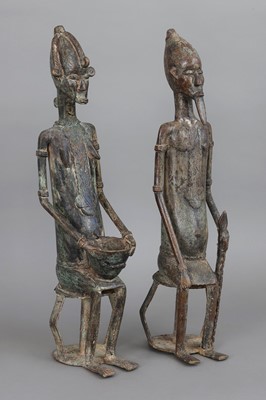 Lot 1350 - Paar afrikanische Gelbguss-Figuren der Koroboro, Mali ¨Königspaar¨