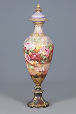 Lot 970 - wohl FRANZ ANTON MEHLEM (Bonn) große Prunk-Bodendeckelvase