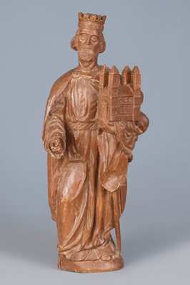 Lot 1065 - Holzschnitzfigur eines Stifters