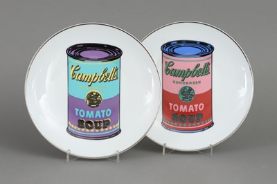 Lot 852 - 2 LIGNE BLANCHE - ANDY WARHOL Porzellanteller "Campbell Soup"