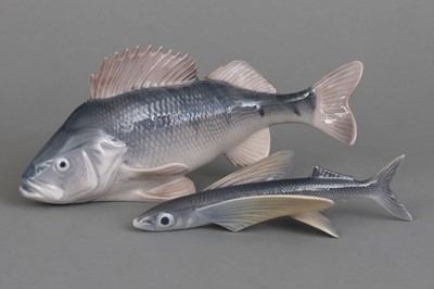 Lot 957 - 2 ROYAL COPENHAGEN Porzellanfiguren "Fische"