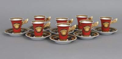 Lot 871 - 8 ROSENTHAL meets VERSACE Espressotassen mit Untertassen