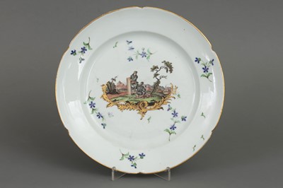 Lot 811 - GRAF ADALBERT-PHILIBERT DE CUSTINE (Niderviller, Frankreich) Porzellanteller mit Bergmannmotiv