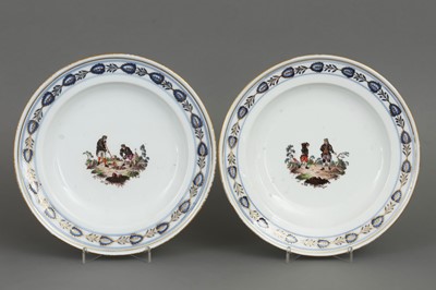 Lot 745 - Paar MEISSEN Porzellanteller mit Bergmannmotiv