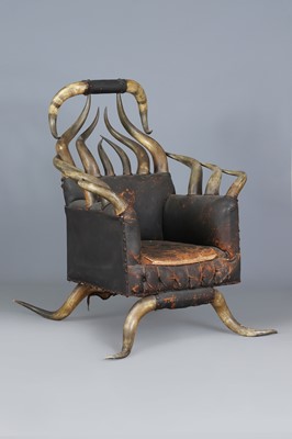 Lot 252 - Wohl WENZEL FRIEDRICH (1827-1902) "Bullhorn-chair"