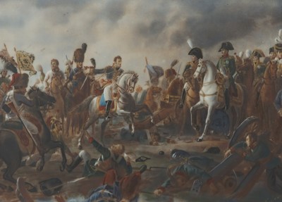 2 Miniaturen des 19. Jahrhunderts "Schlachten Napoleons"