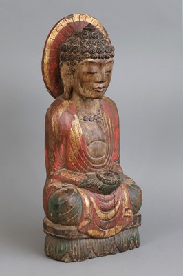 Lot 226 - Asiatische Holzskulptur "Budda Amitabha"