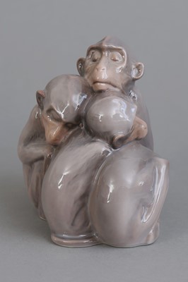 Lot 1105 - BING & GRONDAHL Porzellanfigur "Affenfamilie"