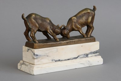 Lot 1824 - RUDOLF KAESBACH (1873-1955) Bronzefigur "Junge Ziegenböcke"