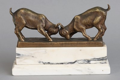 Lot 1824 - RUDOLF KAESBACH (1873-1955) Bronzefigur "Junge Ziegenböcke"
