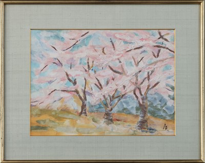 Lot 212 - Japanisches Chigiri-e "Sakurablüte"