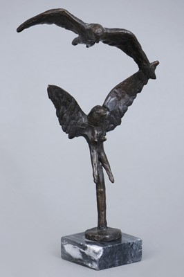 Lot 1822 - Bronzefigur "2 Schwalben im Flug"