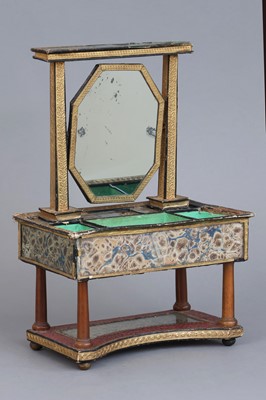 Lot 1433 - Biedermeier Schmink- und Schmuckkästchen in Form einer Psyche