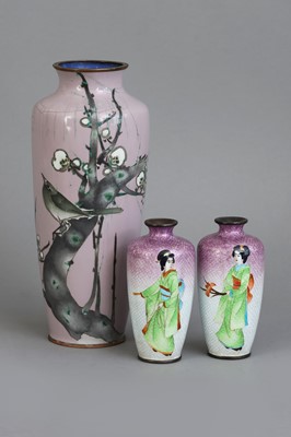 3 japanische Cloisonné Vasen