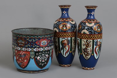 Lot 179 - 3 japanische Cloisonné Objekte