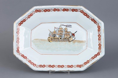 Lot 37 - Chinesische "Chine de commande"  Porzellanplatte