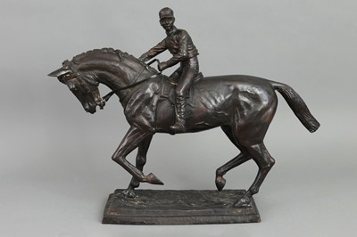 Lot 1816 - Bronze Plastik "Jockey zu Pferde"