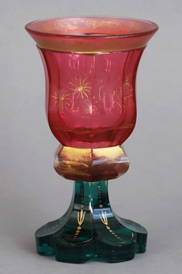 Lot 1266 - Böhmischer Kristallkelch des Biedermeier