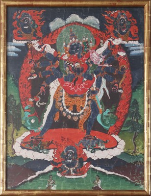 Lot 218 - Tibetanische Thangka "Mahakala"