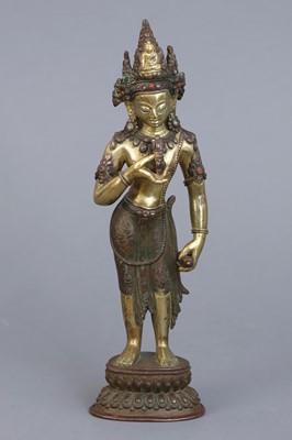 Lot 223 - Tibetische Bronzefigur "Manjushri"