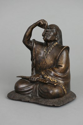 Lot 101 - Chinesische Bronzefigur des Königs Goujian