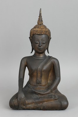 Lot 237 - Asiatische Bronzefigur "Buddha Maravijaya"