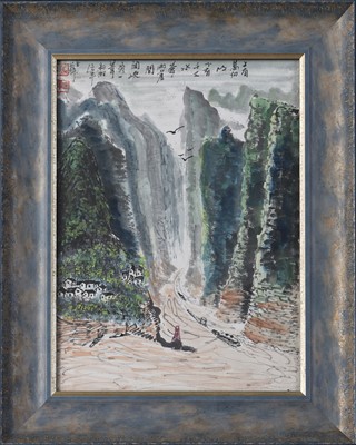 Lot 133 - Chinesische Tuschezeichnung "Gebirgslandschaft"