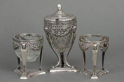 3 Silber Gewürzgefäße im Empire Stil