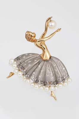 Lot 714 - Brosche in Form einer Ballerina