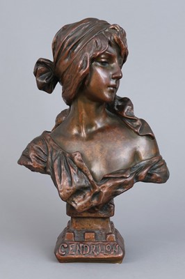 Lot 1809 - EMMANUELLE VILLANIS (1858-1919) Bronzebüste "Cendrillon"