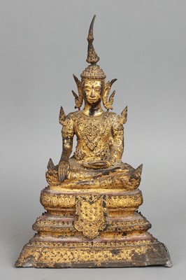 Lot 235 - Thailändische Bronzefigur "Buddha Shakyamuni" im Rattanakosin Stil