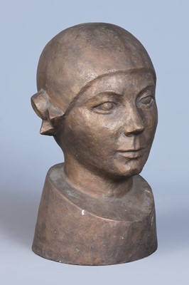 Lot 1829 - ANONYM, Bronzeplastik der 1920er Jahre "Kopf einer Frau"