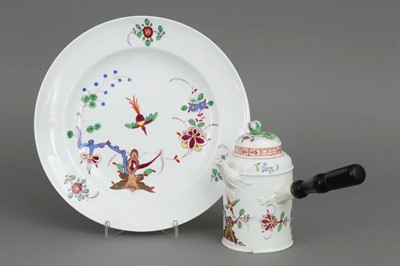 Lot 194 - 2 MEISSEN Porzellanteile Schokoladenkanne und Teller