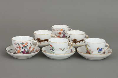 Lot 196 - 6 MEISSEN Porzellan Mokkatassen